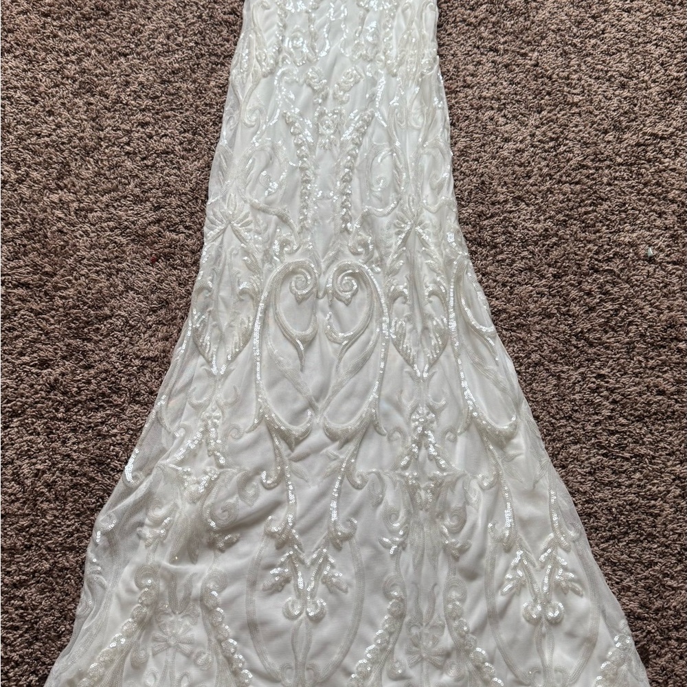 B Darlin Ivory Sequin Dress - Picture 2 of 4